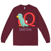 Burgundy Cute Quetzal Kid's Long Sleeve Tee - artisFamous