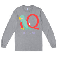 Heather Grey Cute Quetzal Kid's Long Sleeve Tee - artisFamous