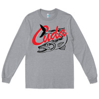 Heather Grey bara cuda Long Sleeve Tee - artisFamous