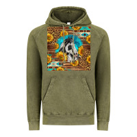 Vintage Olive western paint horse Vintage Hoodie - LillyAllenDesigns