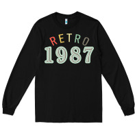 Black Retro 1987 Long Sleeve Tee - artisFamous