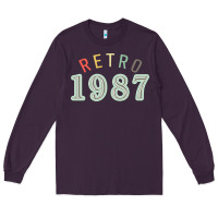 Plum Retro 1987 Long Sleeve Tee - artisFamous