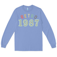 Colony Blue Retro 1987 Long Sleeve Tee - artisFamous