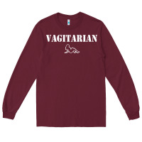 Burgundy vagitarian Long Sleeve Tee - artisFamous