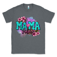 Charcoal Heather mama vibes floral Classic Tee - OliviaCreatesArt