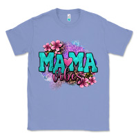 Colony Blue mama vibes floral Classic Tee - OliviaCreatesArt