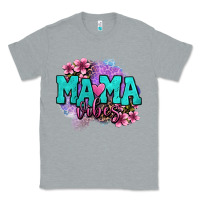 Heather Grey mama vibes floral Classic Tee - OliviaCreatesArt