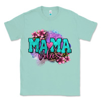 Seafoam mama vibes floral Classic Tee - OliviaCreatesArt