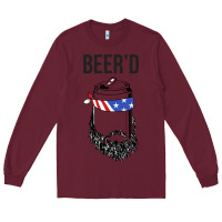 Burgundy beer'd funny Long Sleeve Tee - artisFamous