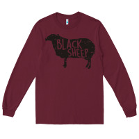 Burgundy black sheep silhouette Long Sleeve Tee - artisFamous