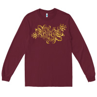 Burgundy Gold2 Long Sleeve Tee - artisFamous
