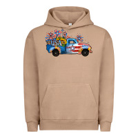 Pigment Burro USA 4th of July Sunflower Truck Urban Hoodie - Jasminsmagicworld