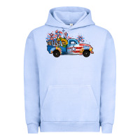 Pigment Grape Ice USA 4th of July Sunflower Truck Urban Hoodie - Jasminsmagicworld