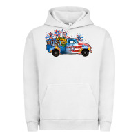 Pigment Lunar Rock USA 4th of July Sunflower Truck Urban Hoodie - Jasminsmagicworld