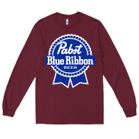Burgundy pabst blue ribbon Long Sleeve Tee - artisFamous