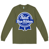 Army Green pabst blue ribbon Long Sleeve Tee - artisFamous