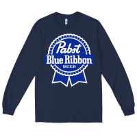 Navy pabst blue ribbon Long Sleeve Tee - artisFamous