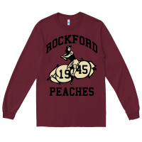 Burgundy rockford peaches Long Sleeve Tee - artisFamous