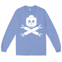 Colony Blue block face pirate Long Sleeve Tee - artisFamous
