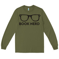Army Green book nerd Long Sleeve Tee - artisFamous