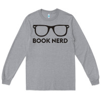 Heather Grey book nerd Long Sleeve Tee - artisFamous