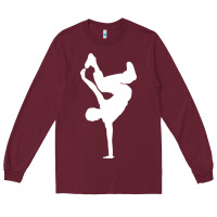 Burgundy breakdancer Long Sleeve Tee - artisFamous
