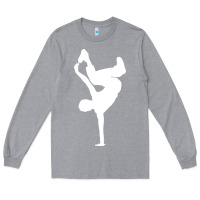 Heather Grey breakdancer Long Sleeve Tee - artisFamous