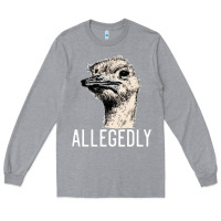 Heather Grey letterkenny allegedly ostrich funny Long Sleeve Tee - artisFamous