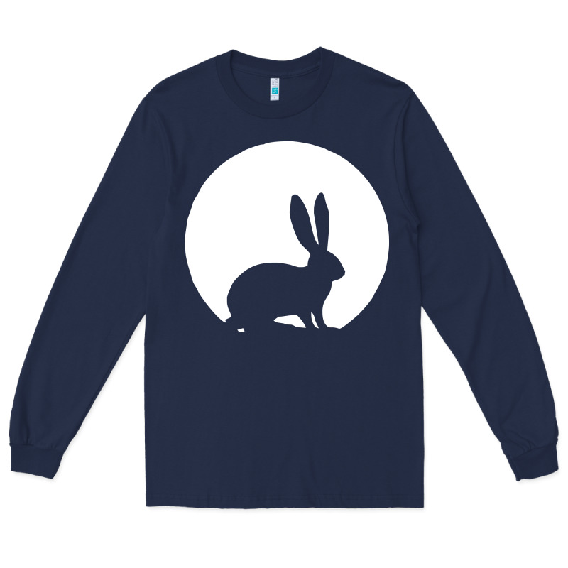 Bunny And Full Moon Funny Long Sleeve Tee by artisFamous | Teevron