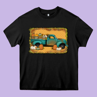 Pumpkin Farm Truck Heavy Core Tee Designed By Jasminsmagicworld