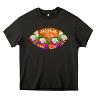 Asphalt American Football Floral Heavy Core Tee - CowCowDesign