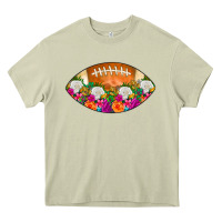 Mossy American Football Floral Heavy Core Tee - CowCowDesign