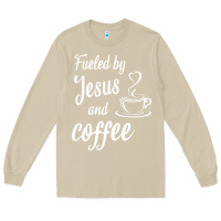 Mushroom Fueled by jesus and coffee Long Sleeve Tee - artisFamous