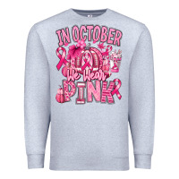 Heather Grey in october we wear pink american football Premium Sweatshirt - RanaPortraitStore
