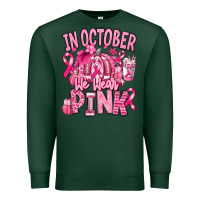 Sports Green in october we wear pink american football Premium Sweatshirt - RanaPortraitStore