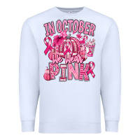 White in october we wear pink american football Premium Sweatshirt - RanaPortraitStore