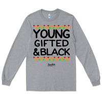 Heather Grey young gifted and black african american men Long Sleeve Tee - artisFamous