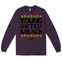 Plum young gifted and black african american men Long Sleeve Tee - artisFamous