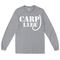 Heather Grey carp life funny fish fishing Long Sleeve Tee - artisFamous