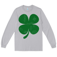 Moon Dust distressed green four leaf clover Long Sleeve Tee - artisFamous