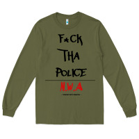 Army Green fck tha police Long Sleeve Tee - artisFamous