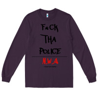 Plum fck tha police Long Sleeve Tee - artisFamous