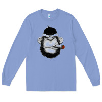 Colony Blue Monkey Smoking Long Sleeve Tee - artisFamous