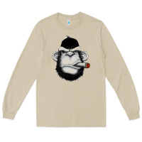 Mushroom Monkey Smoking Long Sleeve Tee - artisFamous