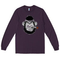 Plum Monkey Smoking Long Sleeve Tee - artisFamous