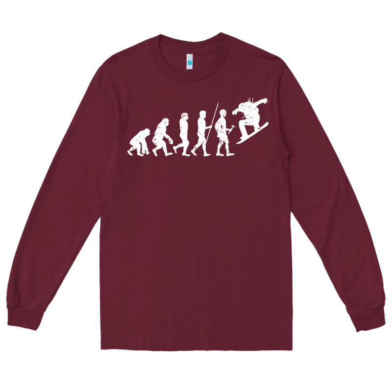 Snowboarding Evolution | Snowboard Mountain Winter Long Sleeve Tee by artisFamous | Teevron