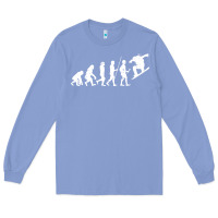 Colony Blue Snowboarding Evolution | Snowboard Mountain Winter Long Sleeve Tee - artisFamous