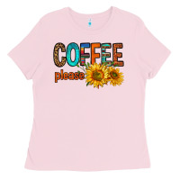 Coffee Please Western Doodle Letters Ladies Tee | Teevron