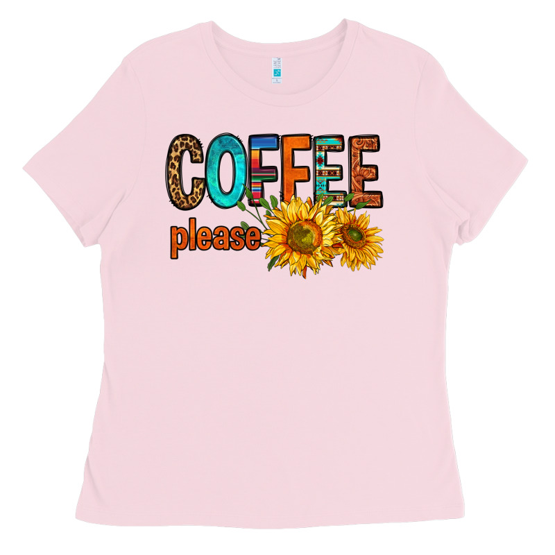 Coffee Please Western Doodle Letters Ladies Tee by FaDigitalArtStudio | Teevron