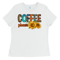White coffee please western doodle letters Ladies Tee - FaDigitalArtStudio